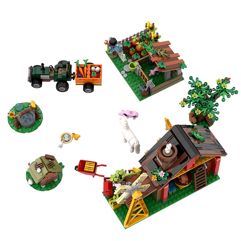 창의적인 풍차 농가 빌딩 블록 모델(농업용 자동차, 동 - Agriculture Farming Certificate 리뷰 및 가격