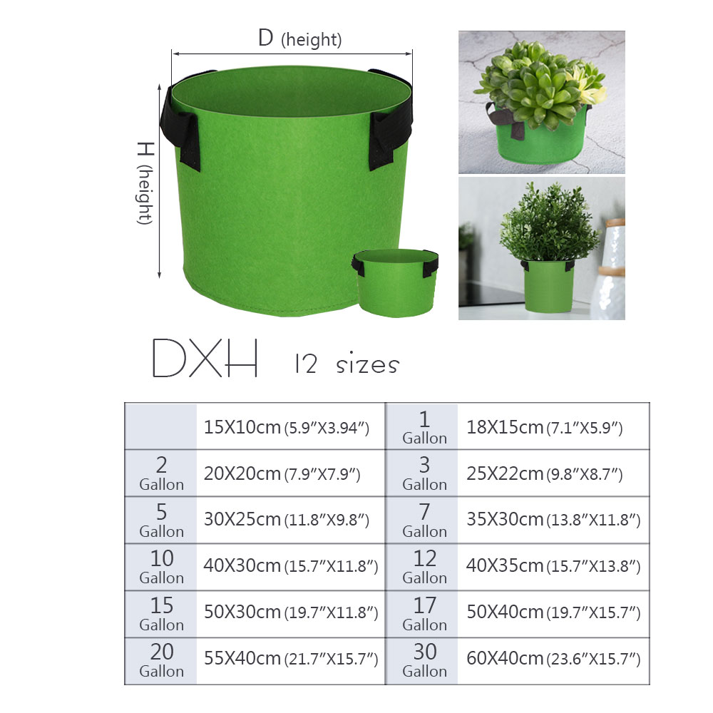 손잡이가 있는 녹색 정원 원단 재배 가방, 안뜰 식물  - Vegetable Transplanter 리뷰 및 가격