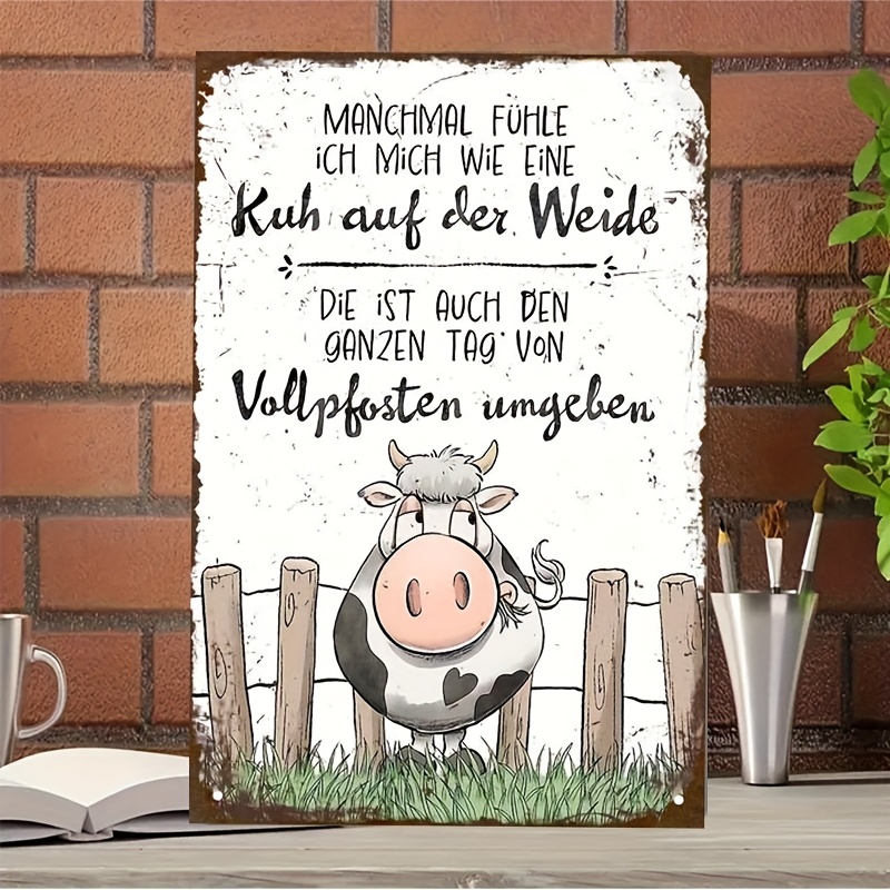 1개 빈티지 팜하우스 금속 벽 장식 표지판 - 소가 있 - Agriculture Farming Poster 리뷰 및 가격