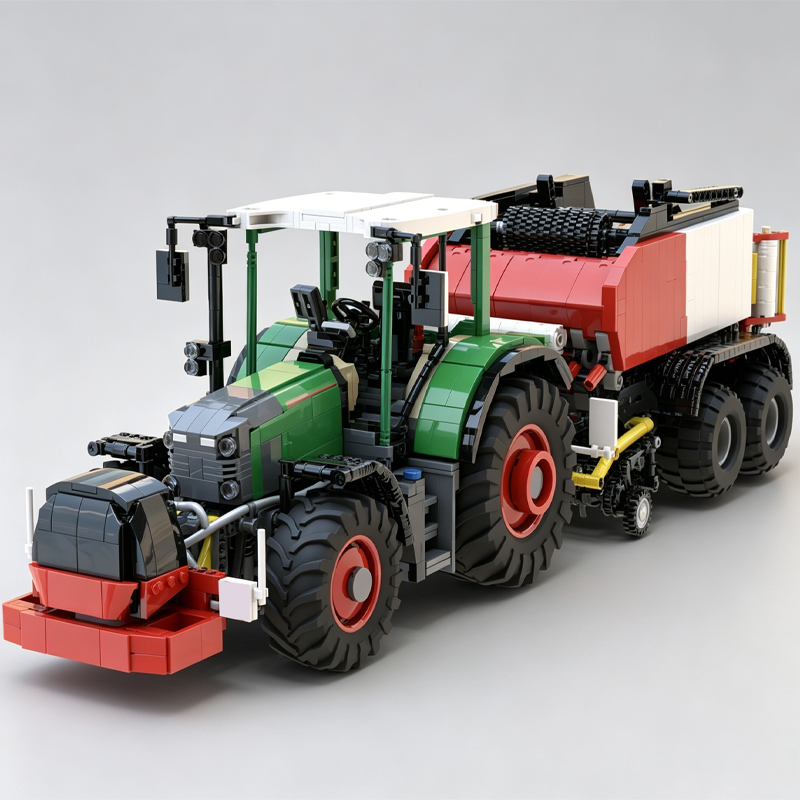 새로운 녹색 농장 트랙터와 빨간색 베일러 트레일러 MO - Agriculture Farming Certificate 리뷰 및 가격